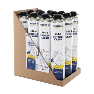544.4 1K PUR Montageschaum Karton mit 12 Dosen je 0,742 kg