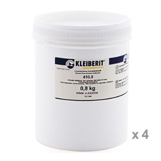 410.0 Wässriger Kontaktklebstoff - rosa Karton mit 4 Dosen je 0,8 kg